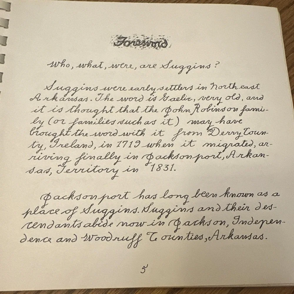 Suggin Cookbook Receipts 1829 Handrunning‎ Josus 1974 First Ed Vintage Arkansas